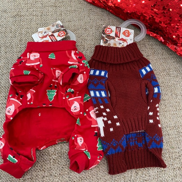 Pet Holiday Christmas pajama and reindeer sweater - Picture 6 of 7